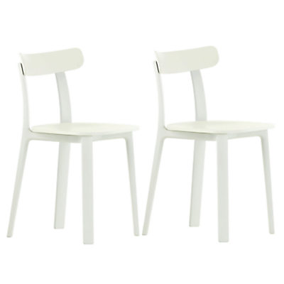 Vitra All Plastic Chair, Set of 2 White Vitra All Plastic Chair, Set of 2 White